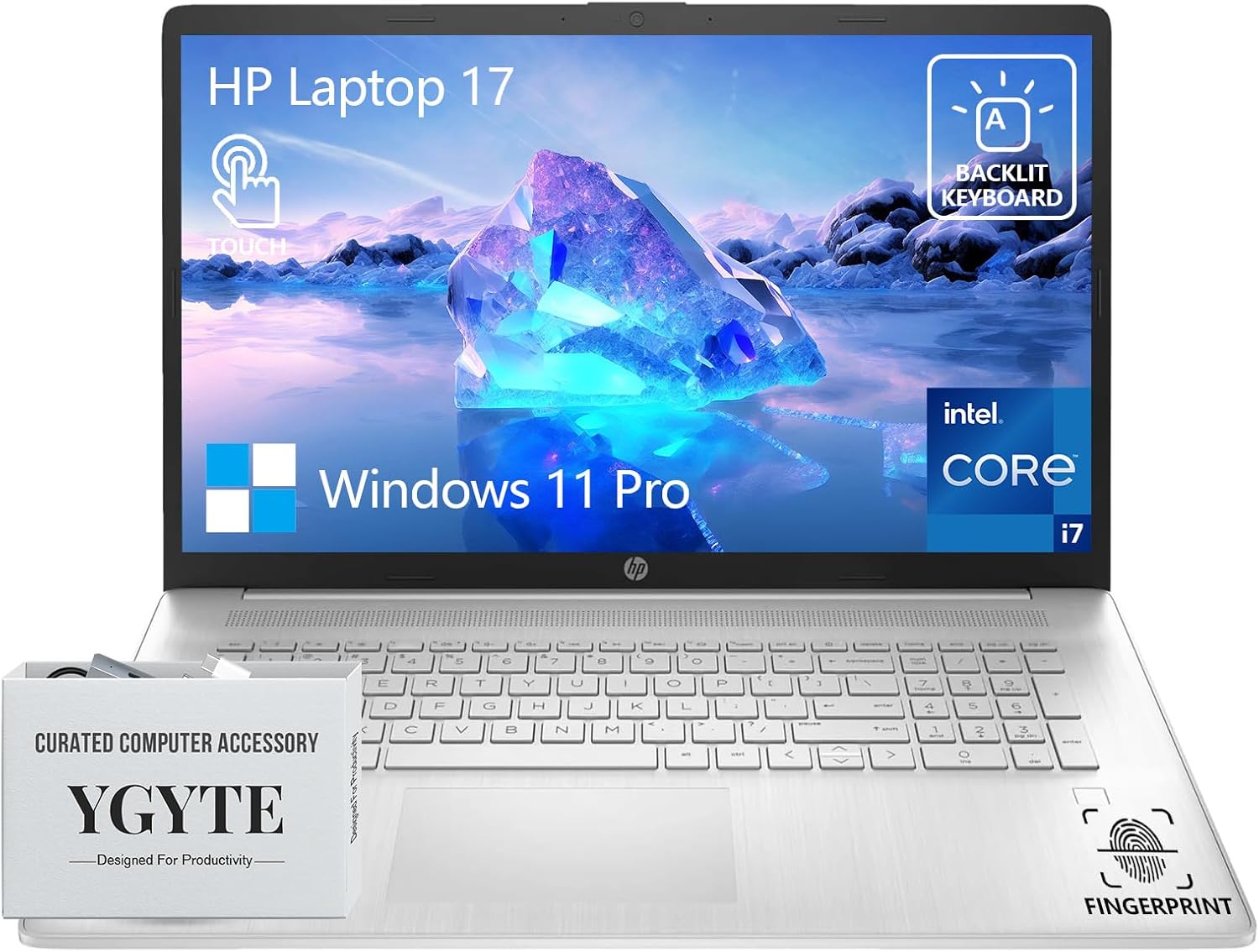 HP 17 Inch Touchscreen Laptop Computer, 17.3″ HD+ Touch Screen Business Laptop P…