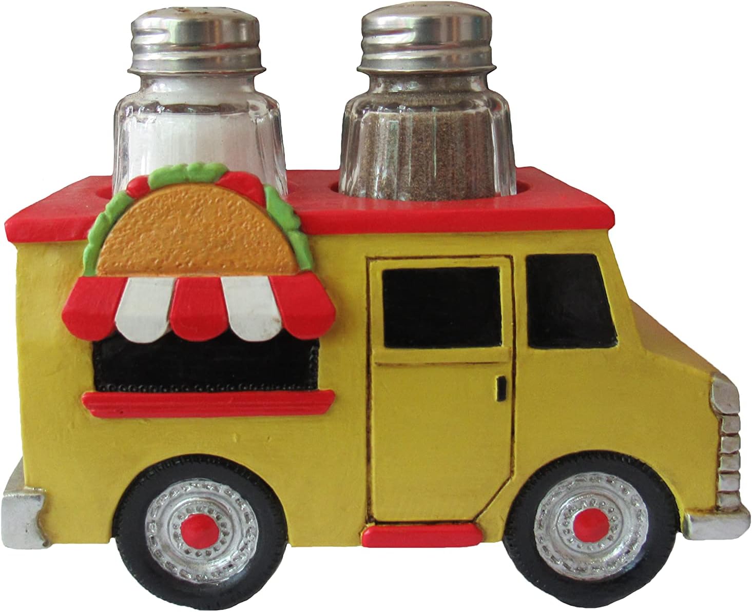 World of Wonders Taco Truck Spice Salt & Pepper Holder Kitchen Diner Novelty Spice Holder - 6"