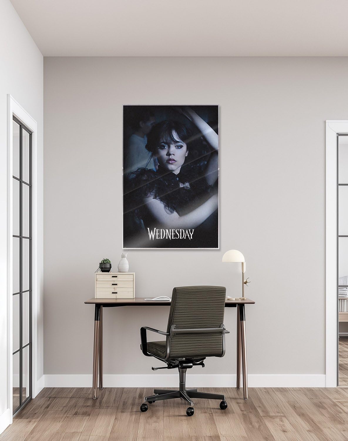 Wednesday - TV Show Poster (Wednesday Addams - Lace) (Size: 24" x 36") (Laminated Poster & Strips)