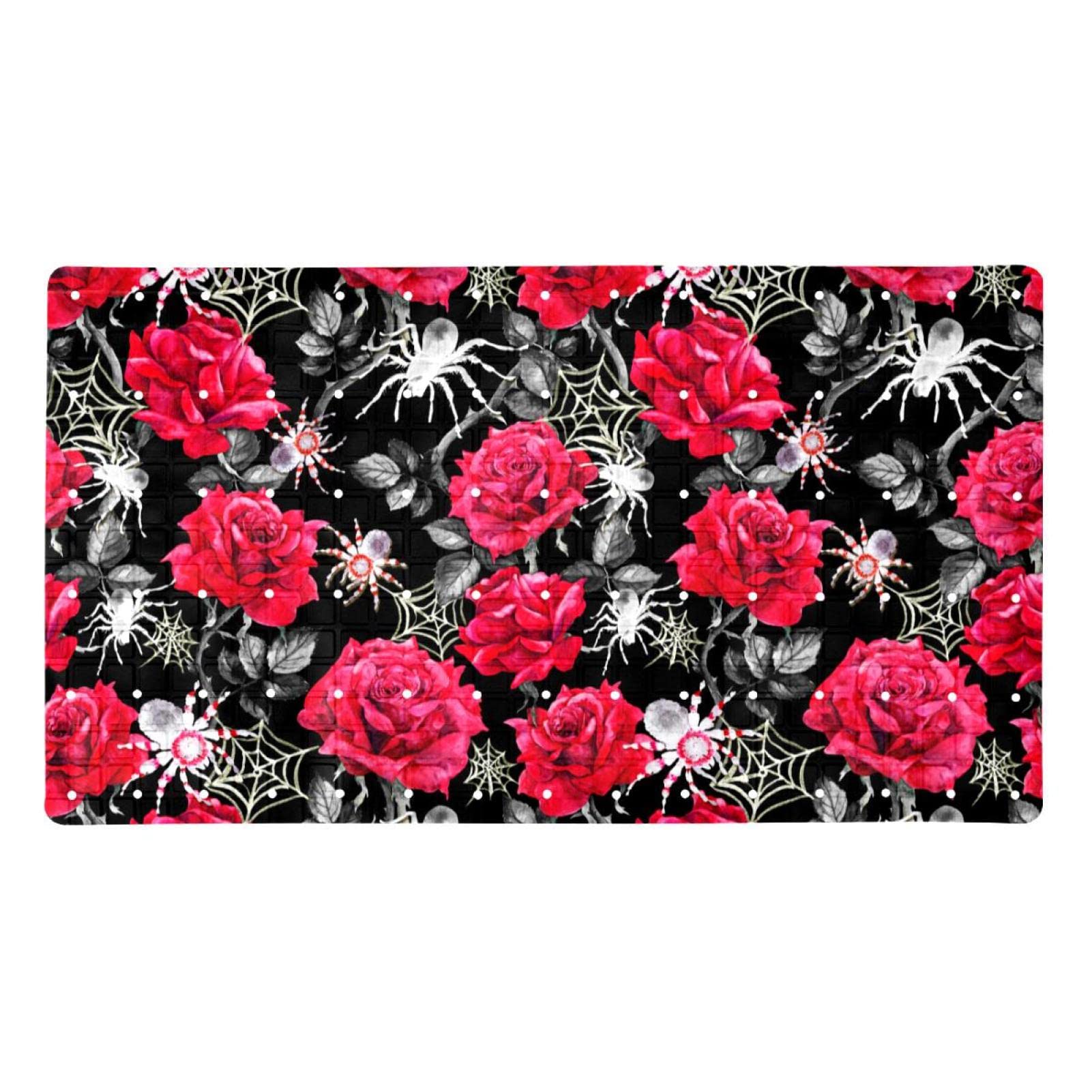 Tapis de bain antidérapant avec trous de drainage et ventouses de douche