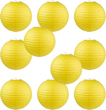 Yellow and white paper lanterns Clearance