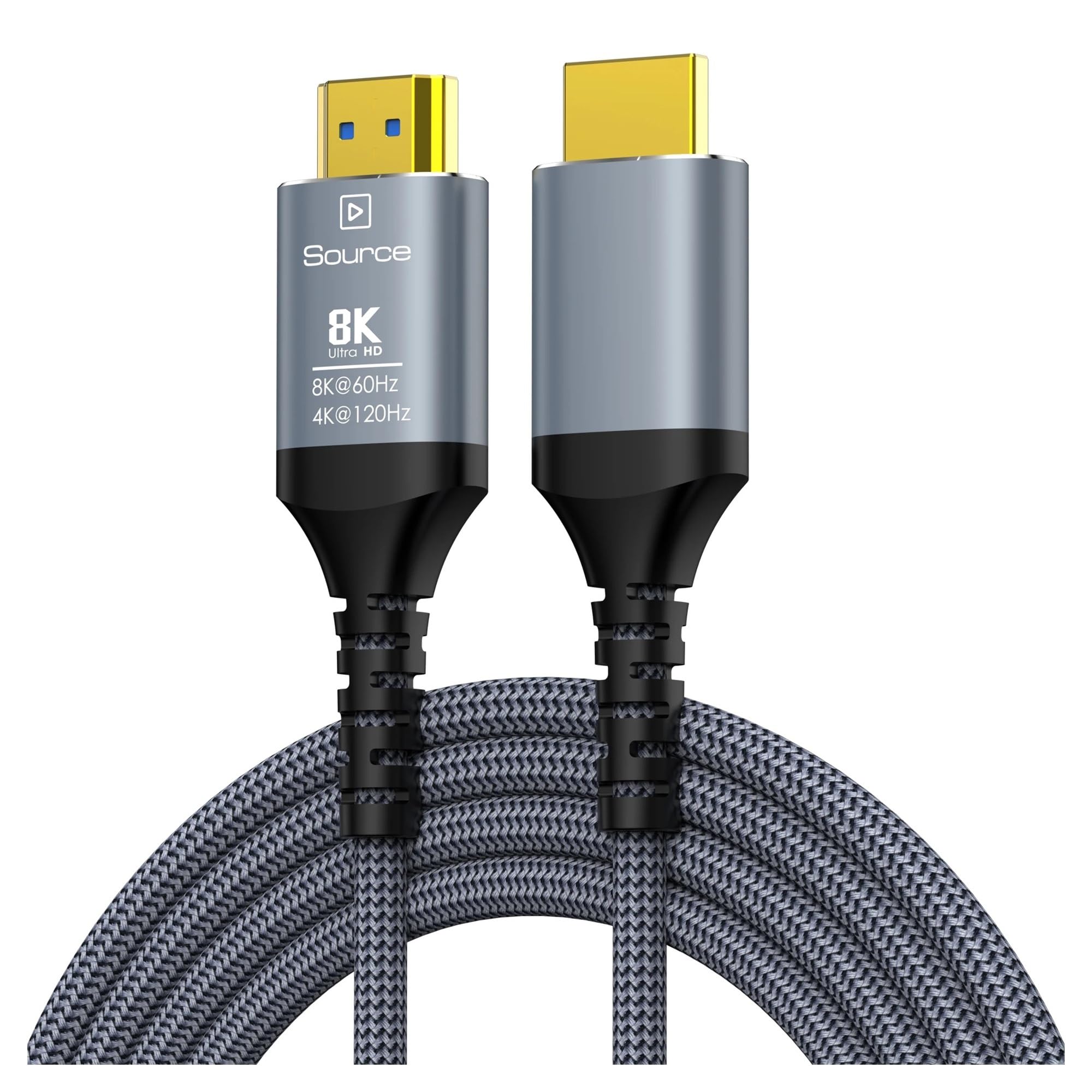 Cable de fibra óptica HDMI 2.1 8K, 48Gbps UHD 8K @60Hz 4K @120Hz/144Hz, extralargo 10M 15M 20M 30M para tarjeta gráfica, TV, proyectores (gris, 15M-15.2 m)