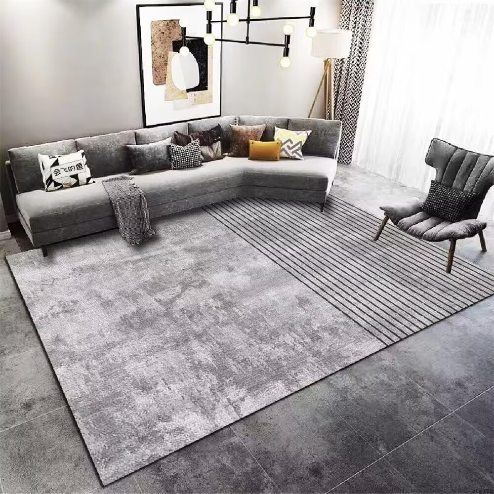 Tapis de chambre bébé fille et adulte grand tapis gris de salon 120x180