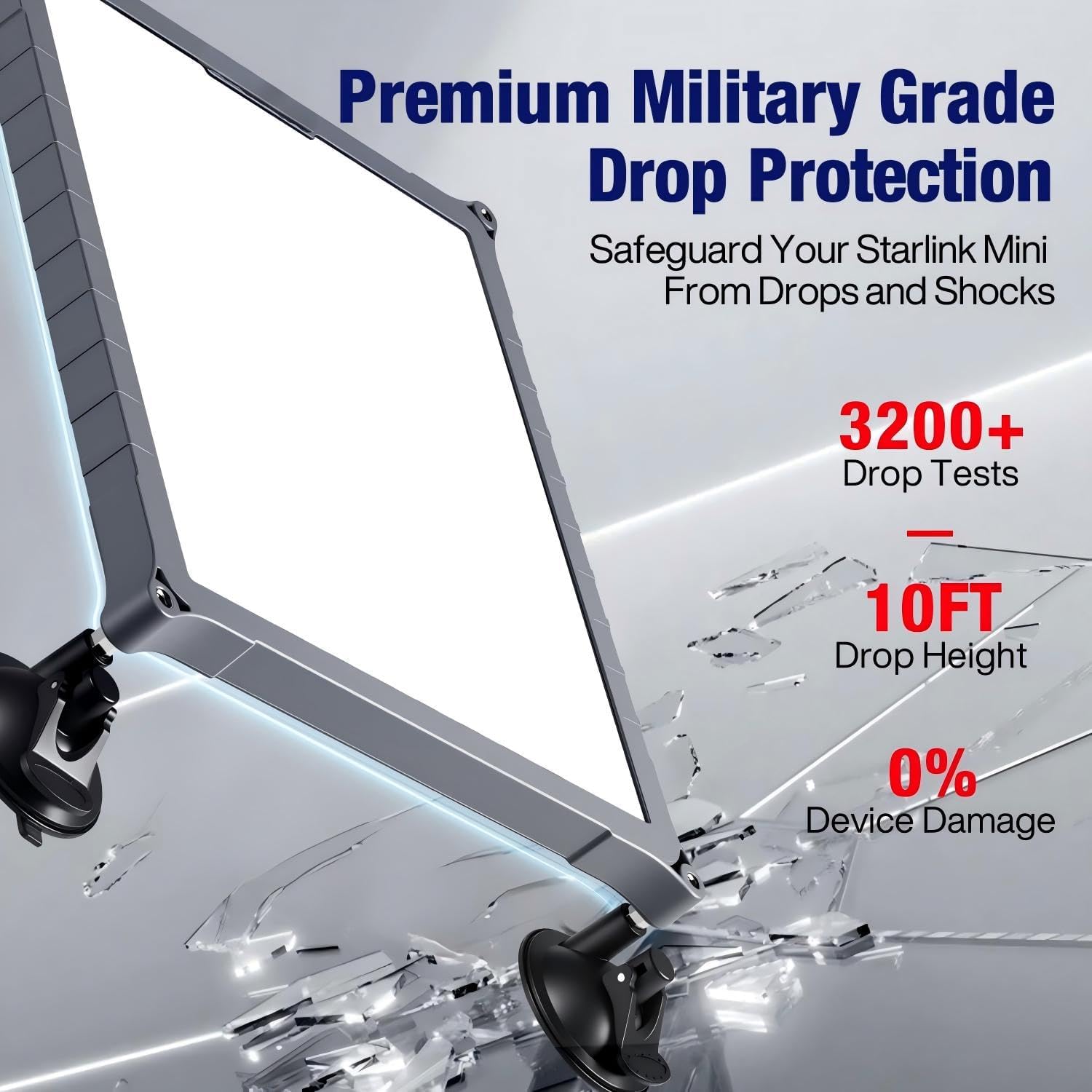 for Starlink Mini Suction Cup Mount Starlink Mini Accessories for Car Sunroofs or Windows，Secure Satellite Mounting Kit Strong Suction Stable Signal，for RVs, Boats,Road Trips,Boats, Windows