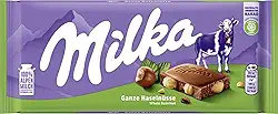 Gunz Milka Alpine Milk Chocolate with Whole Hazelnuts, 100 g