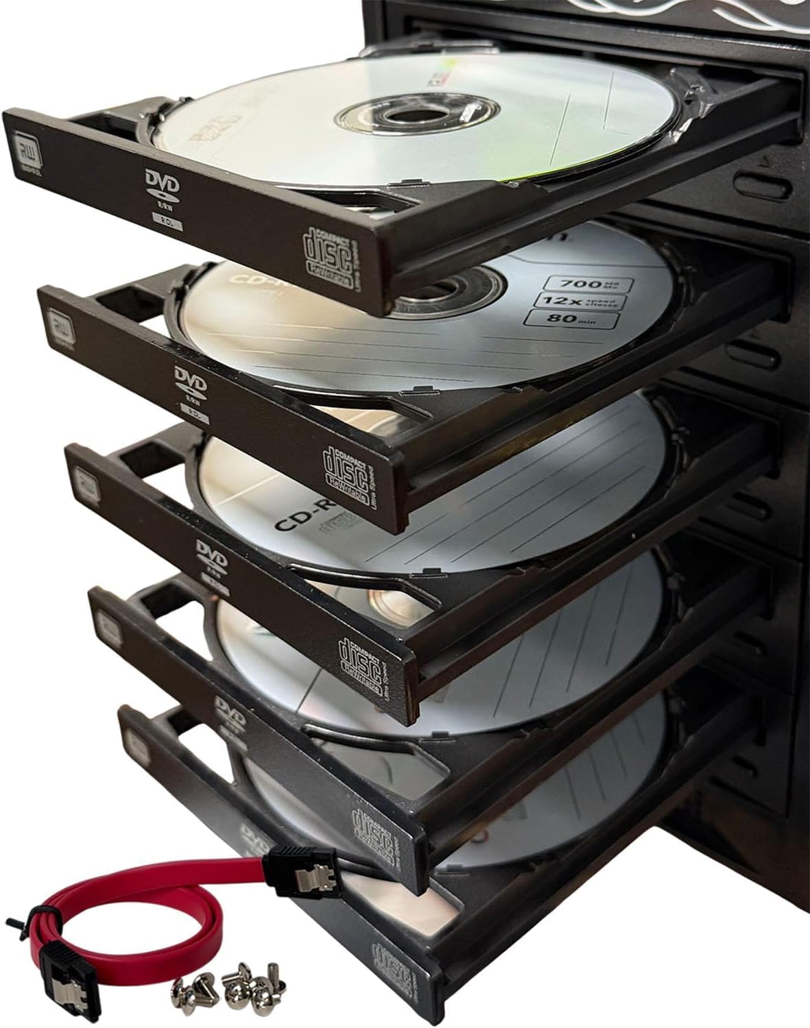 Lite-On BestDuplicator - Lector y Grabador de DVD/CD SATA, versión de Prueba Nero 12 Essentials, Unidad óptica Interna con Cable SATA, 8 Tornillos para PC, computadoras de Escritorio