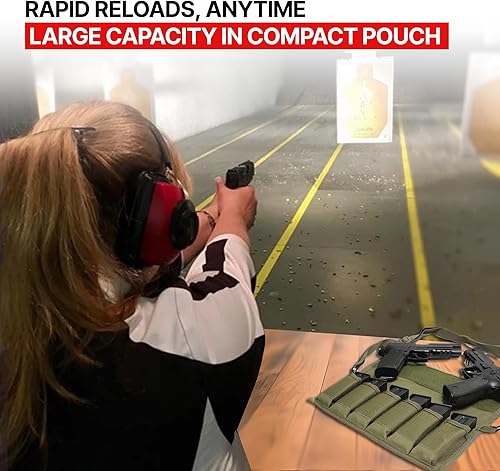 Miniatura 6 de Orca Tactical Bolsa de almacenamiento para cargador de pistola, soporte para municiones que se adapta a la mayoría de cargadores individuales y