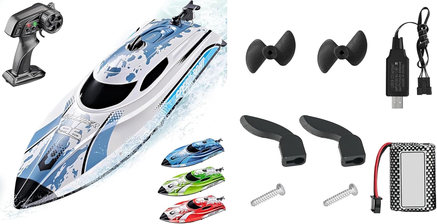 BEZGAR TX126 RC Boat with Accessories Package