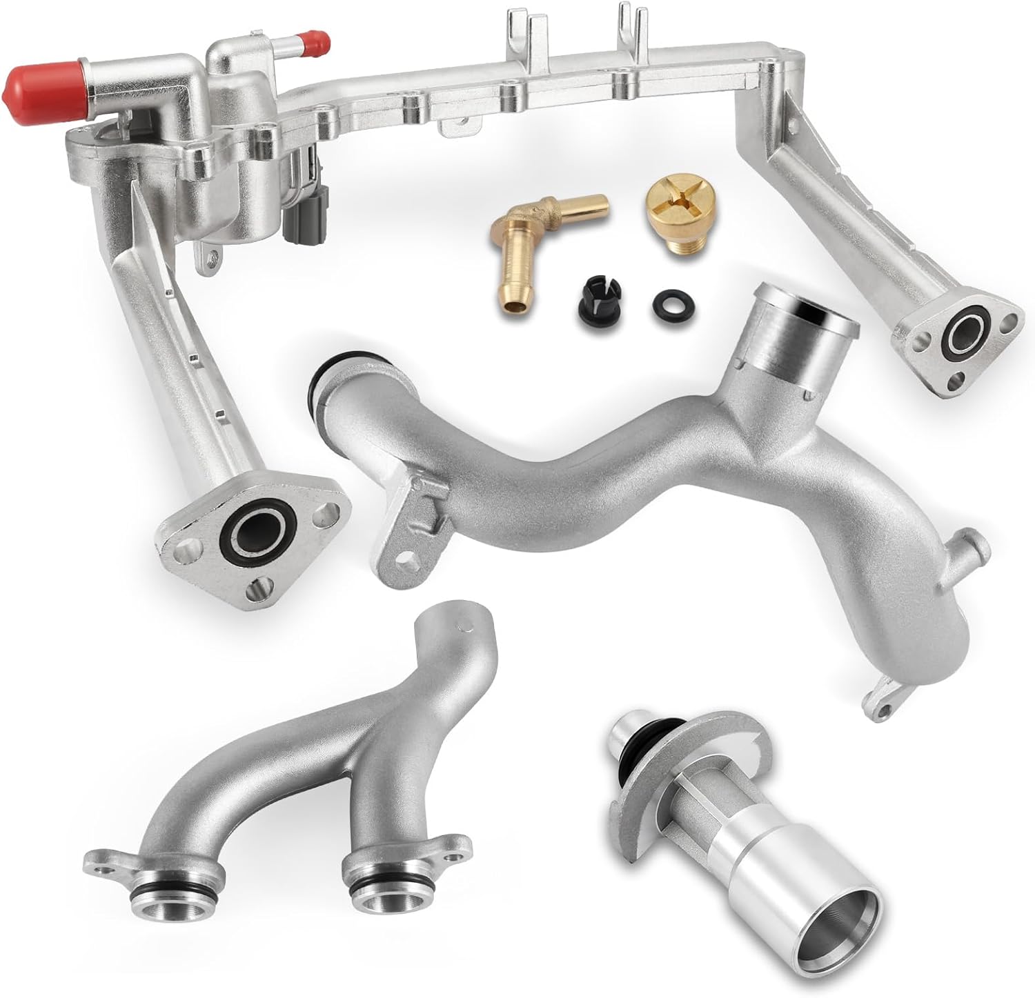 (OEM Part) LR090630 Coolant Water Pipe System Kit (Only Fit 3.0L) For 2010-2021 Land Rover LR4 Discovery Range Rover Sport Velar, For Jaguar XF XJ XE F-Type F-Pace LR092992 AJ813917 AJ813865