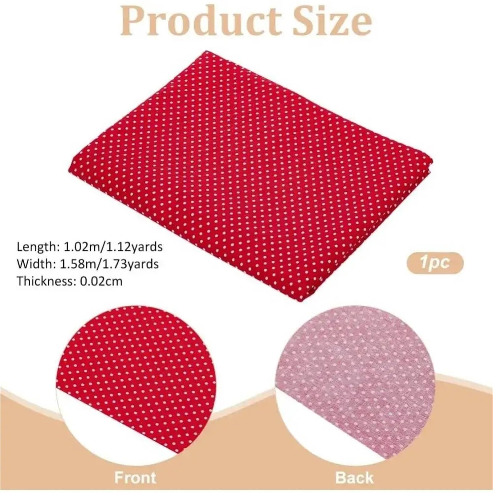 Tela de lunares Paquetes de acolchado cuartos gordos Mini lunares rojos, tela retales algodón 40x62 pulgadas, costura for manualidades hechas a mano
