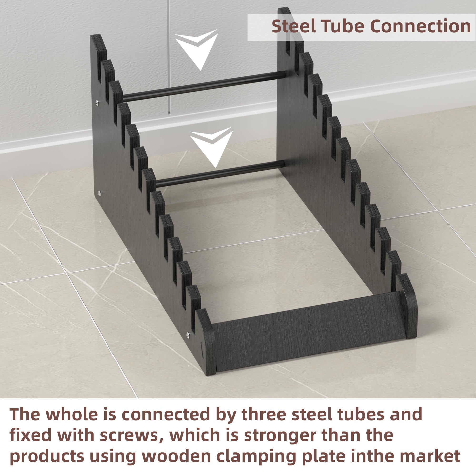 Rolling Display Rack 12-Tier Tile Sample Display Stand, Rolling Tile ...