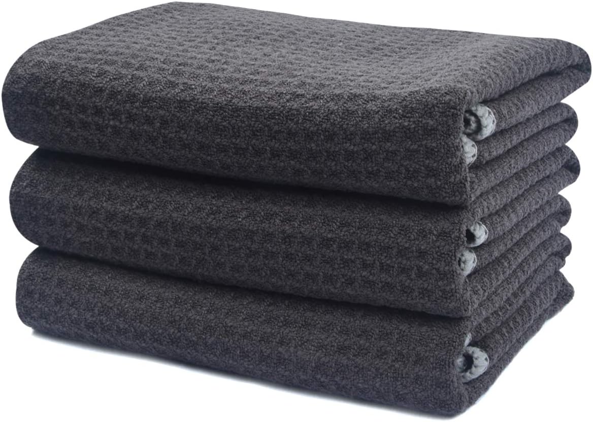 SINLAND Microfiber Dish Towels Waffle Weave Kitchen Towels Absorbent Hand Towels for Kitchen 16inch x 24inch