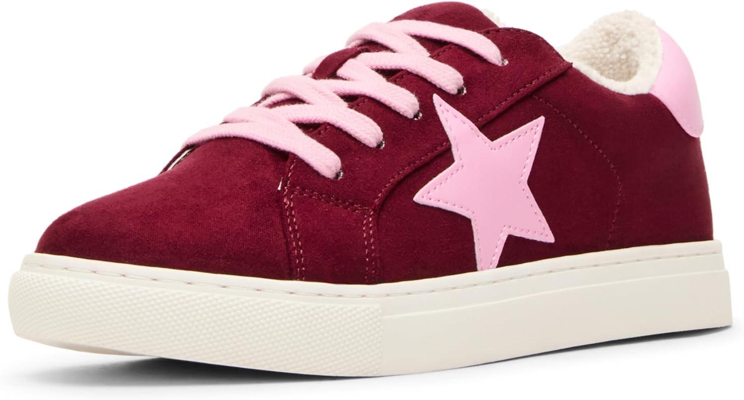 Steve Madden Girl's Rezume Sneaker, Burgundy, 10