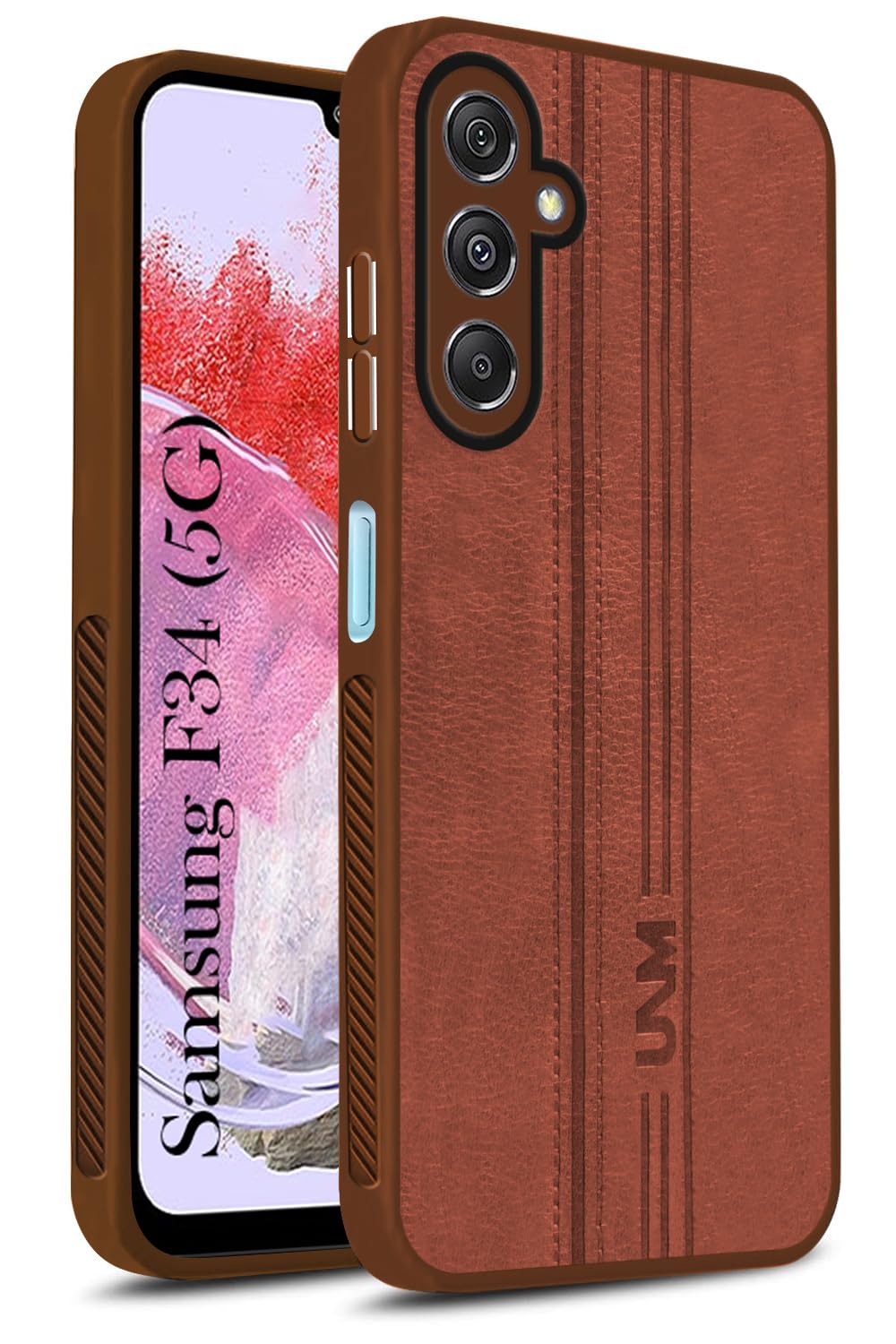 Jkobi Back Cover Case for Samsung Galaxy F34 5G (Leather Finish | Anti Skid Side Grip | Soft Touch | Minimalist Design |Brown) (B0CZF32Z51) Amazon Price History, Amazon Price Tracker