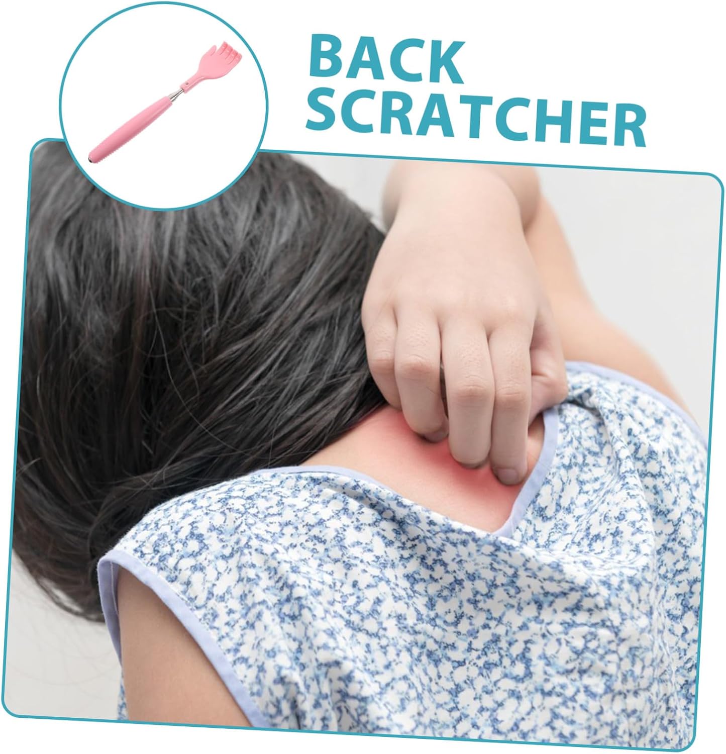 Mikinona Stainless Steel Back Scratcher with Extendable Handle Lightweight Portable Body Massager for Itch Relief and Relaxation Practical Tool for Elderly and Travel Use