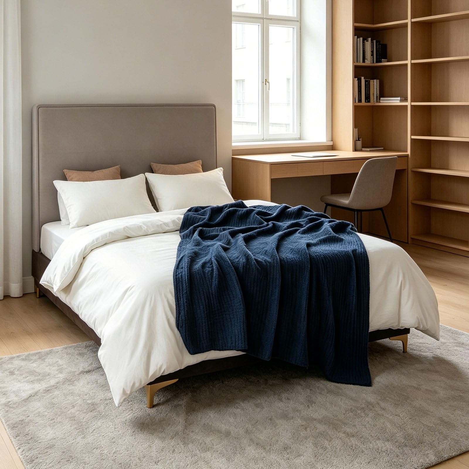 Manta de Gasa de algodón Manta Transpirable y portátil Mantas envolventes de algodón Lavable a máquina y Duradera para Viajes, campamentos o Funda de Cama