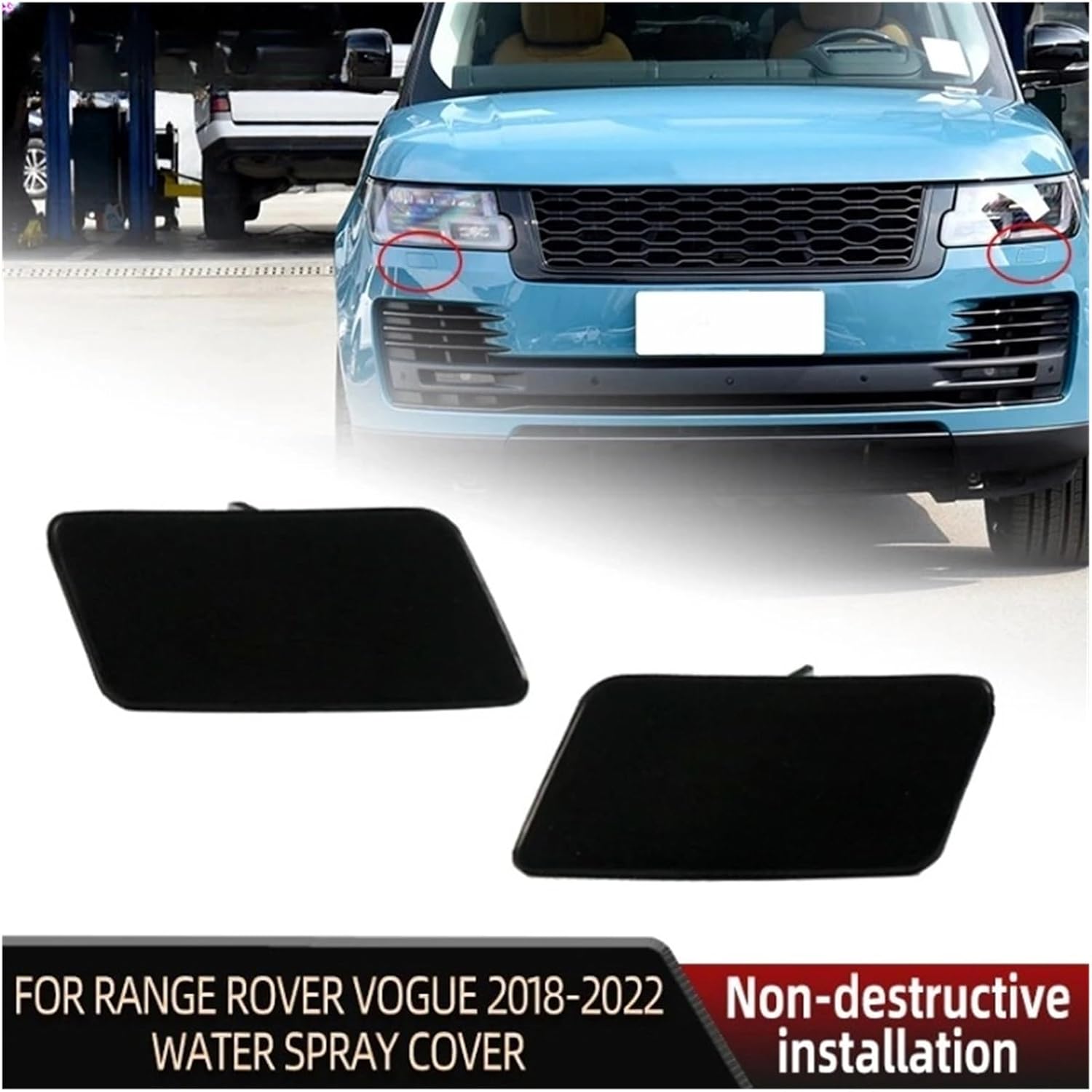 MRVSIBCEmt トレーラーヒッチカバー ランドローバー レンジローバー ヴォーグ L405 2018-2022 対応 ウォッシ