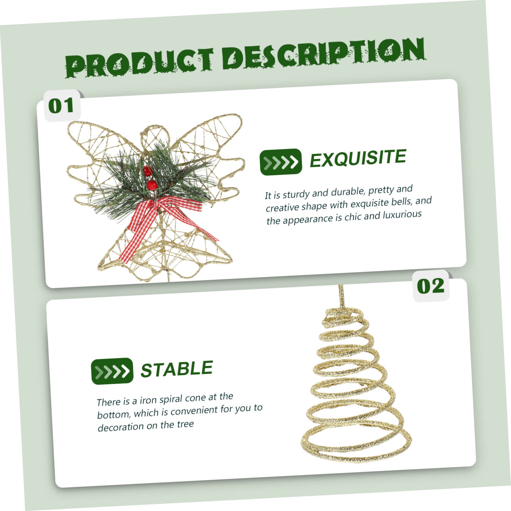 Zerodeko Lot De 4 Décorations De Sapin De Noël en Forme Dange Décoration Multi-usages pour Centre Commercial