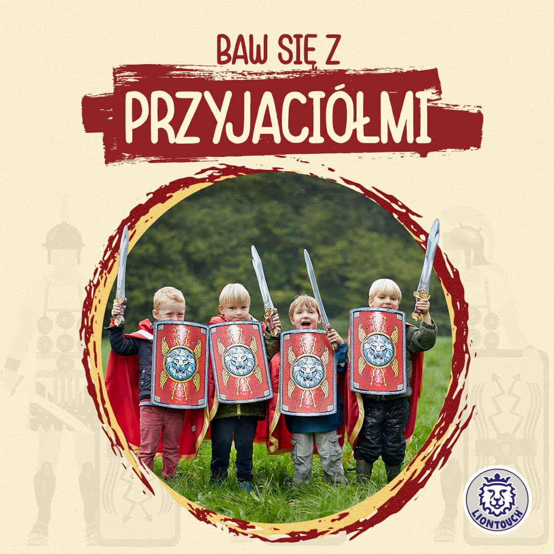 Liontouch Rzymski Miecz i Tarcza Legionisty | Historyczny Zestaw Zabawek do Gry Rolowej dla Dzieci Wcielających się w Żołnierza Starożytnego Rzymu | Bezpieczne Broń i Zbroja Bojowa do Przebierania się
