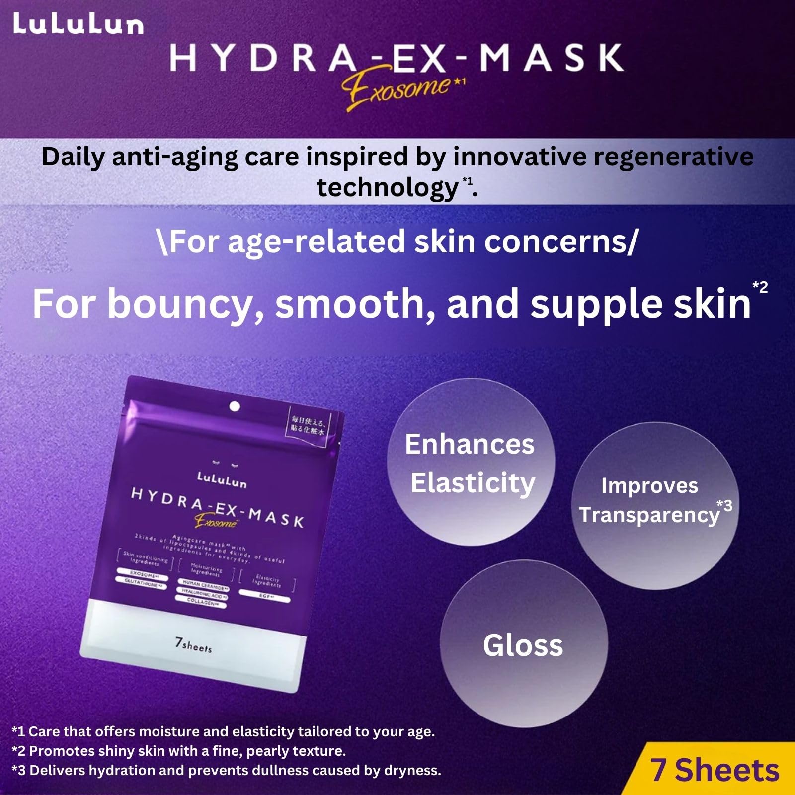 LuLuLun Hydra EX Face Mask, Pack of 7, 7 count (Pack of 1) - Image 2