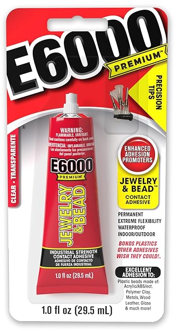 Eclectic E6000 Premium Jewelry & Bead Adhesive-1oz, Clear