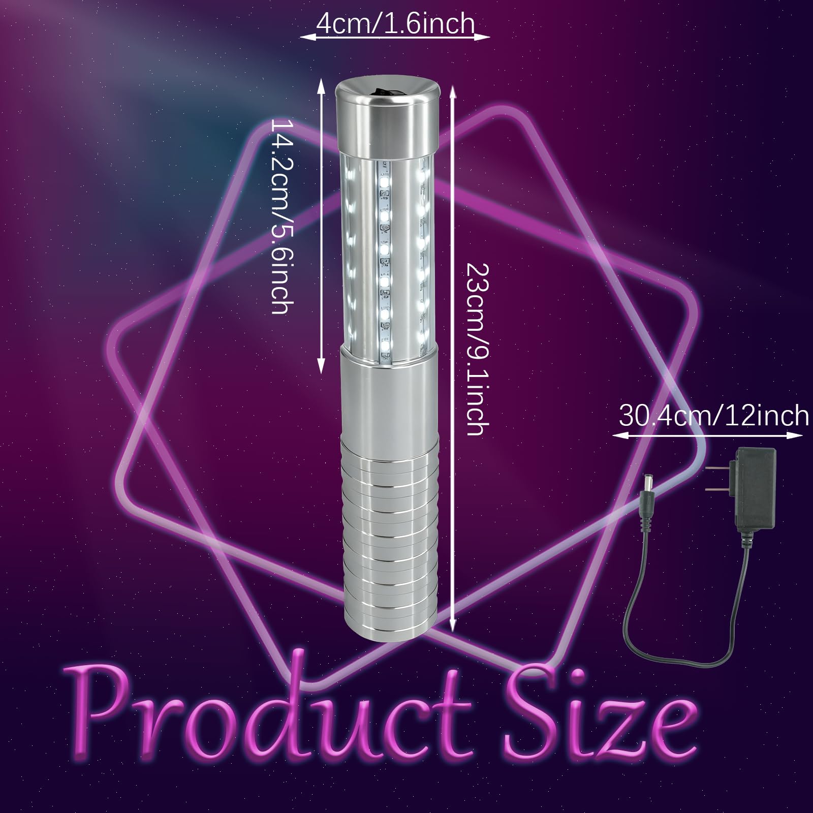 14 luces LED estroboscópicas de mano para champán, luces de servicio, lámpara LED recargable para bar, discoteca, concierto, actividades al aire libre
