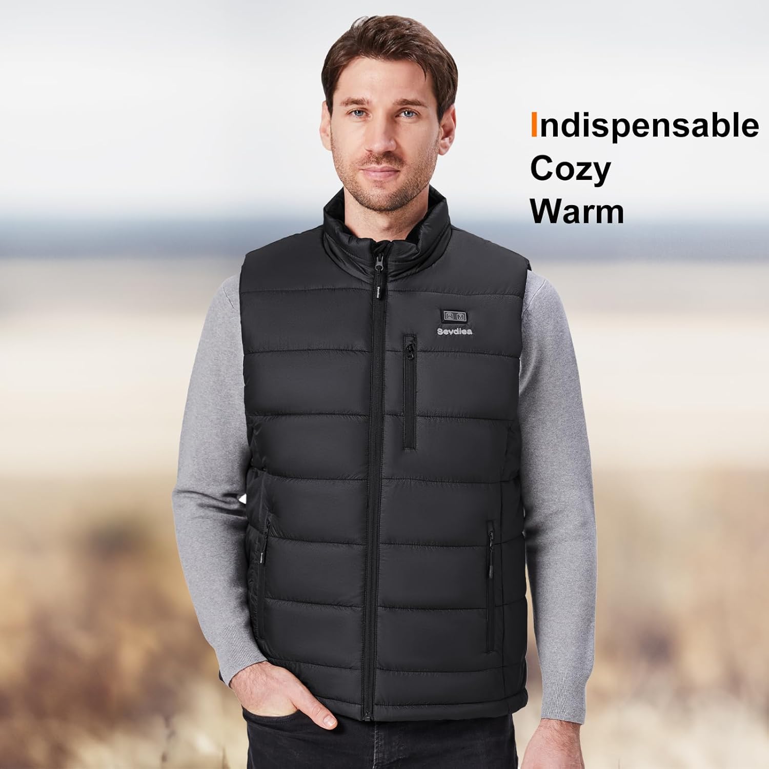 Heated Vest for Men with 16000mAh 7.4V Battery Pack Included，Warming Electric Heating Vest Rechargeable for Cycling - Image 7