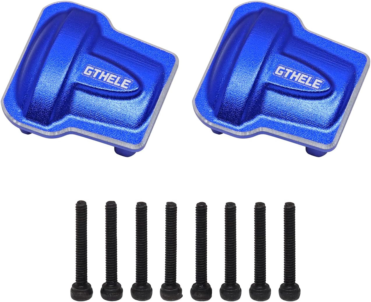 Aluminum Diff Cover Front&Rear Bridge Axle Cover for Traxxas 1/18 TRX4M Upgrade Parts RC Crawler Car (Dark Blue)
