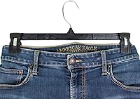 Vista 5 de HangOn Perchas para pantalones de plástico reciclado con clips acanalados, color negro, 14 pulgadas, paquete de 10