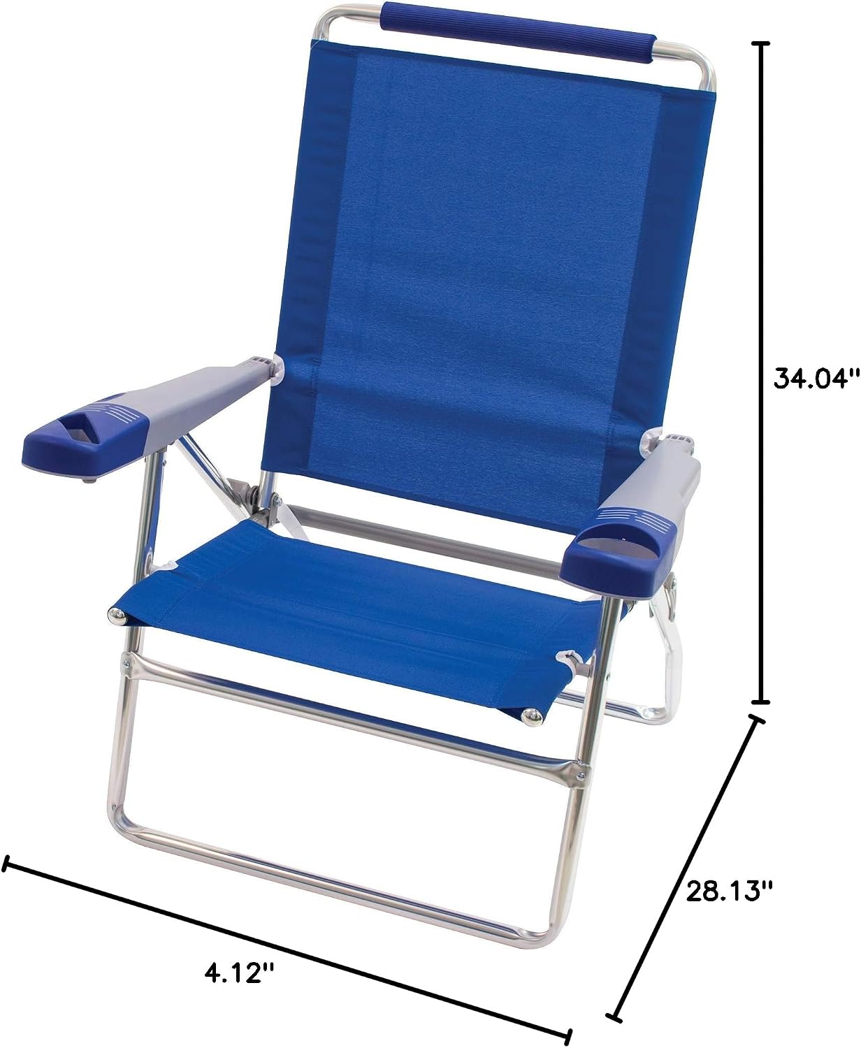 Rio Beach 15" Extended Height 4 Position Folding Beach Chair
