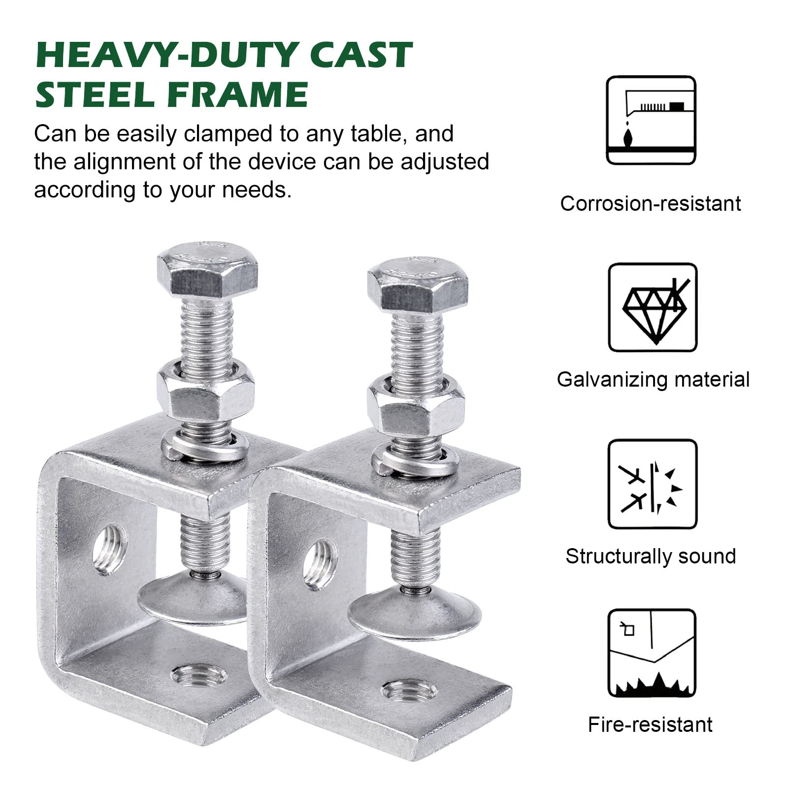 Serre-joints En C Acier Inoxydable 304 - Lot De 3 Pièces 65mm | Outils Bricolage Robustes