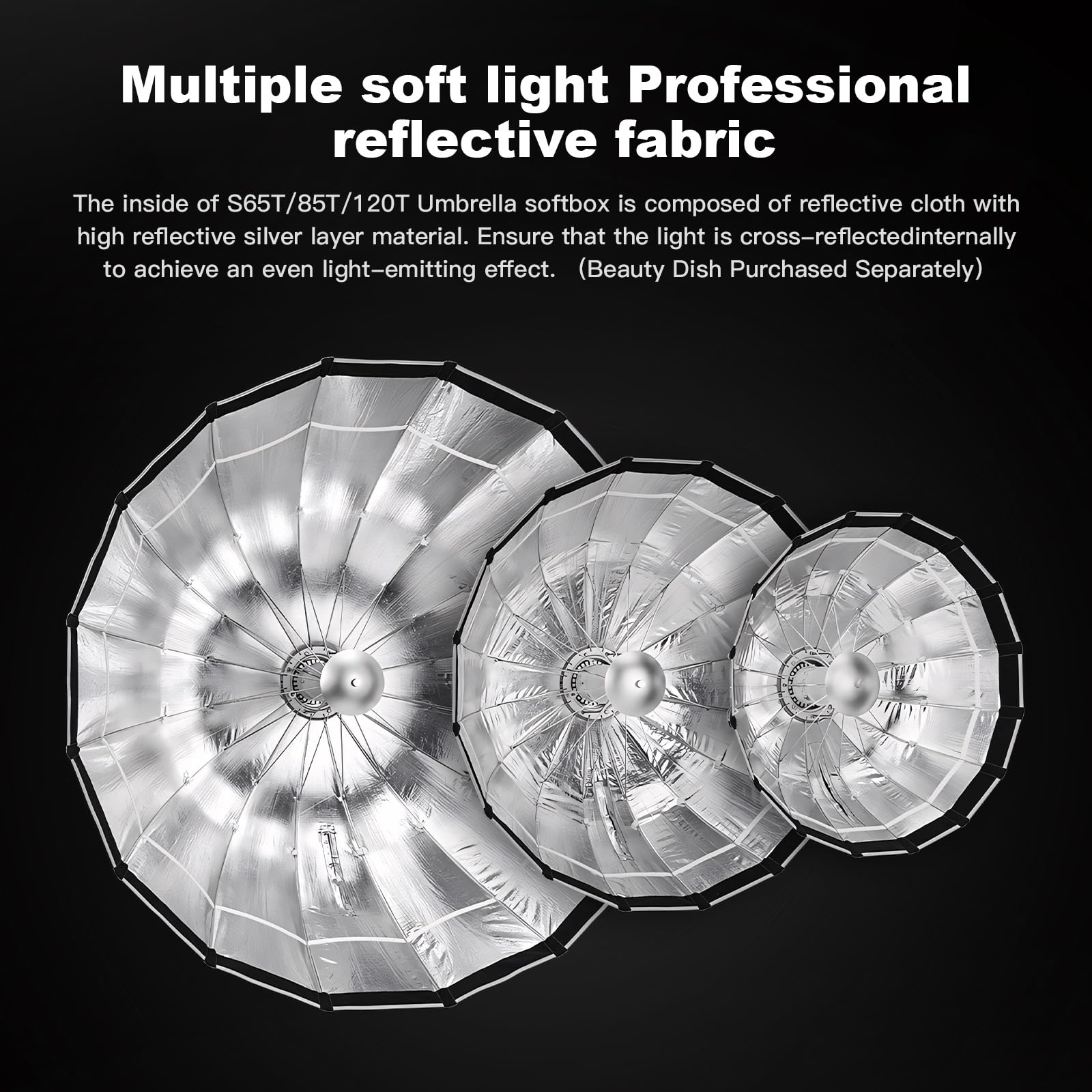 Godox Bowens Mount Softbox 85cm 33.5" Godox S85T Softbox with Diffuser Quick Release Compact for Photography Shooting Continous Light Strobe Flash