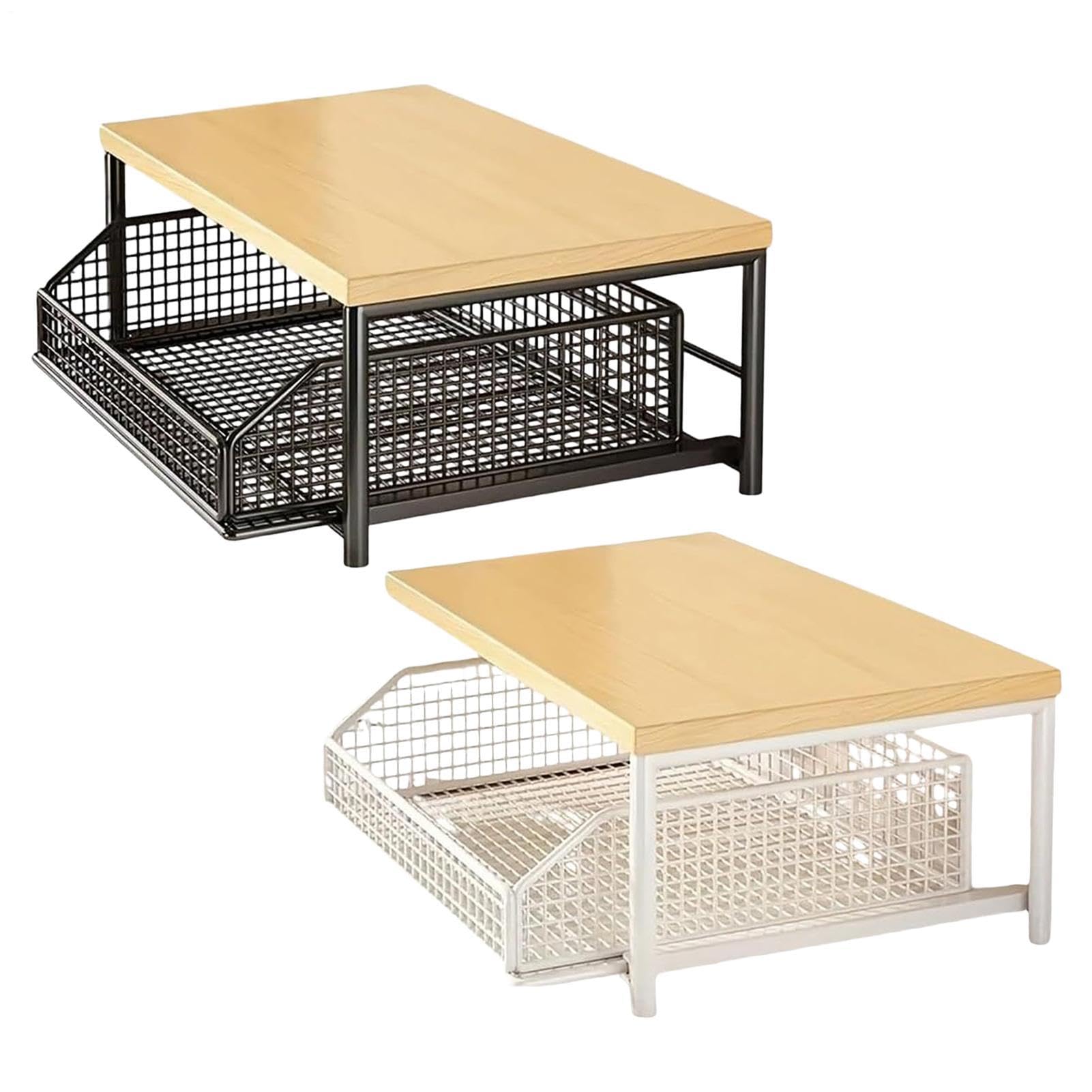 2 Pièces Organisateur Vertical Avec 2 Étagères, Organiseur De Comptoir