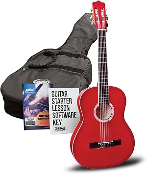 Ashton SPCG14 1/4 Size Classic Guitar Starter Pack - Red