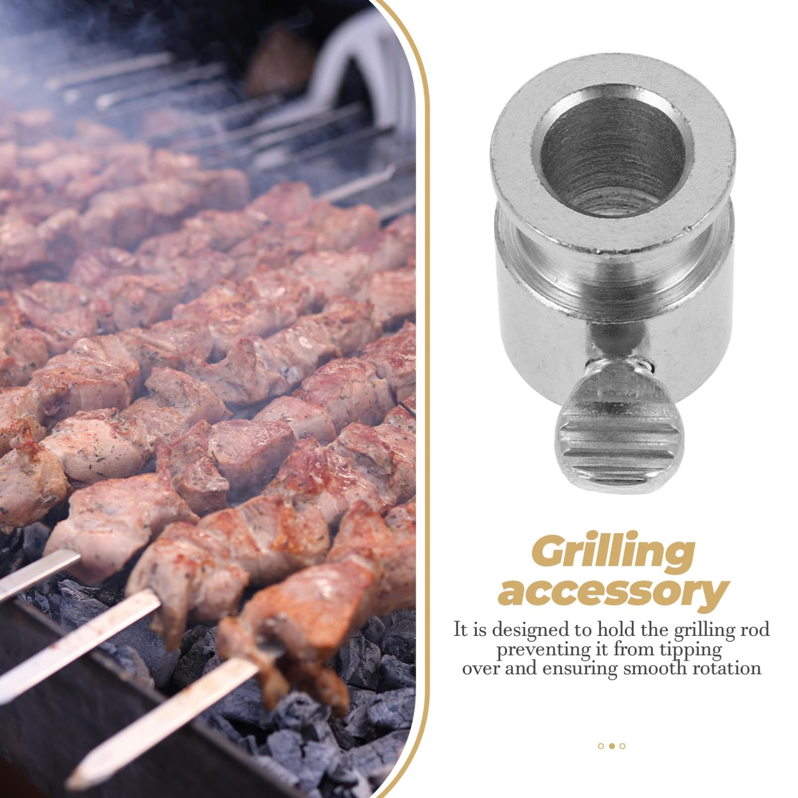 IWOWHERO 2pcs BBQ Smoker Accessories Grilling Rod Fixator Grilling Rod Bolt Replacement for Rotisserie Grill