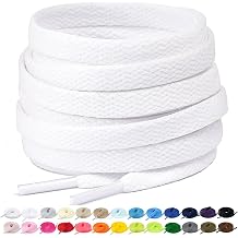 Stepace 2 Pairs Flat Trainer Shoe Laces, 8mm Wide Laces for Sneakers | Shoelaces for for Sports Running Athletic Shoes, 15 Colors Shoe strings, 80-160 cm Length, 5/16" Wide