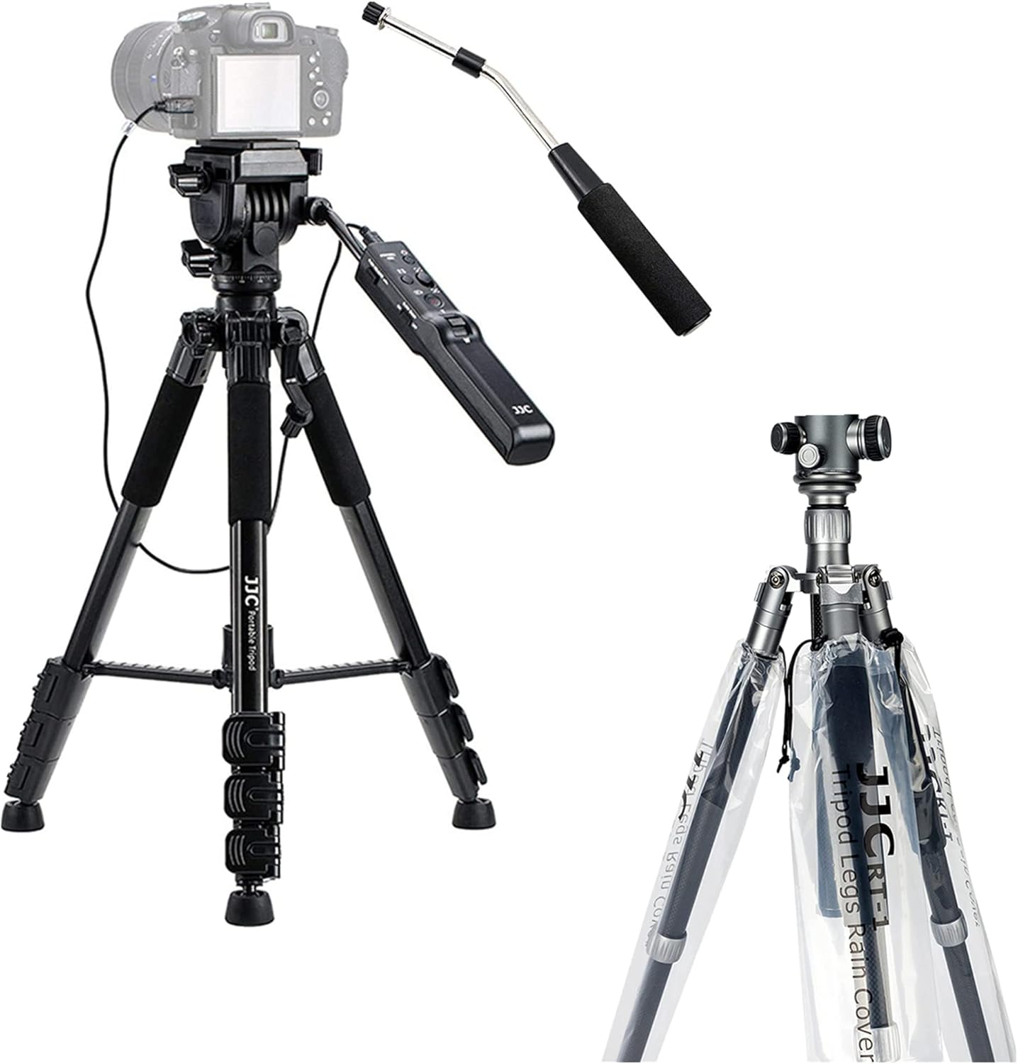 Camera Tripod + Camera Tripod Leg Covers：Camera Remote Control Tripod Rplac VCT
