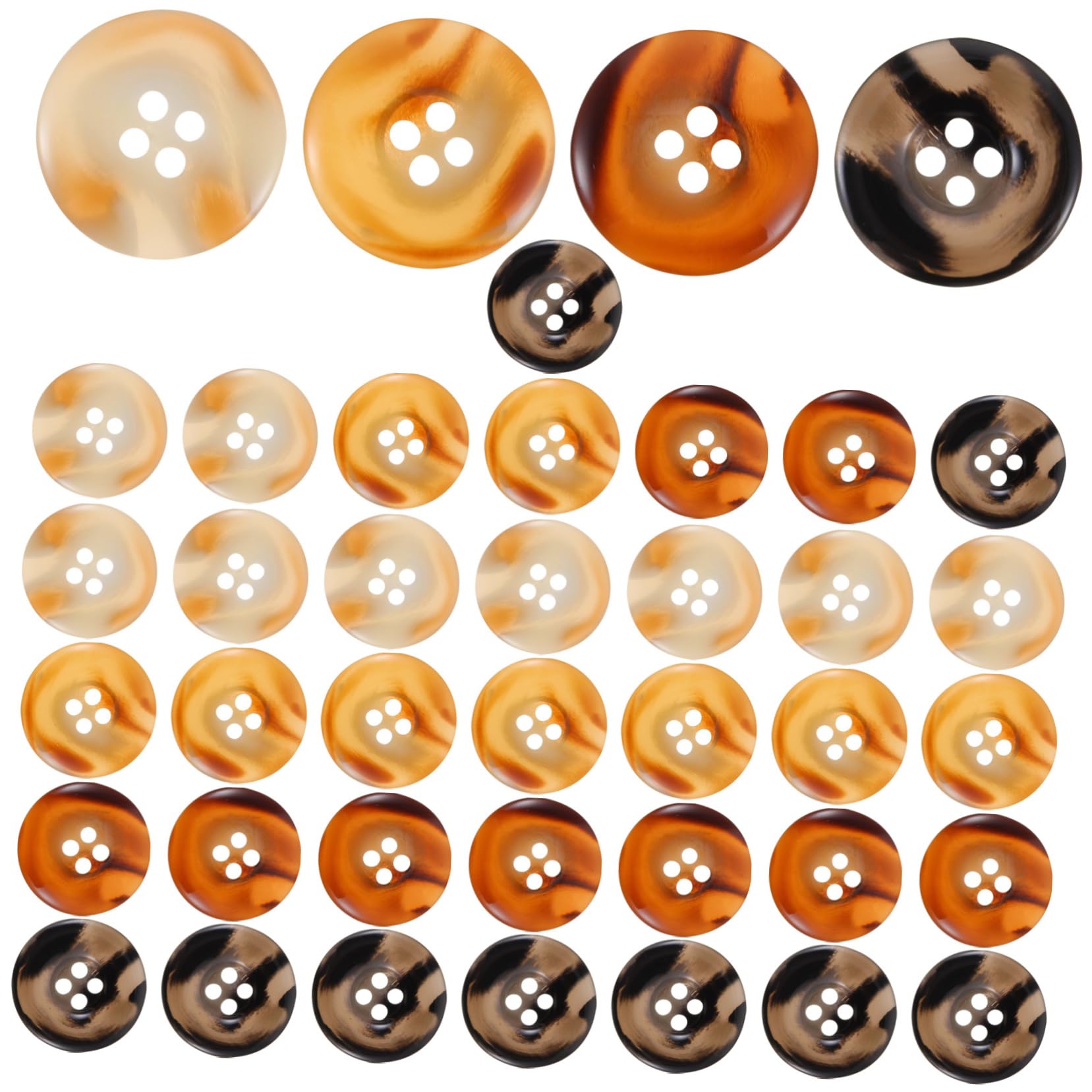 SHINEOFI 3 Set Di Bottoni Fatti A Mano Squisiti Per Cappotti Bottoni Da Cucito Pratici in Resina 40 Pezzi * 3