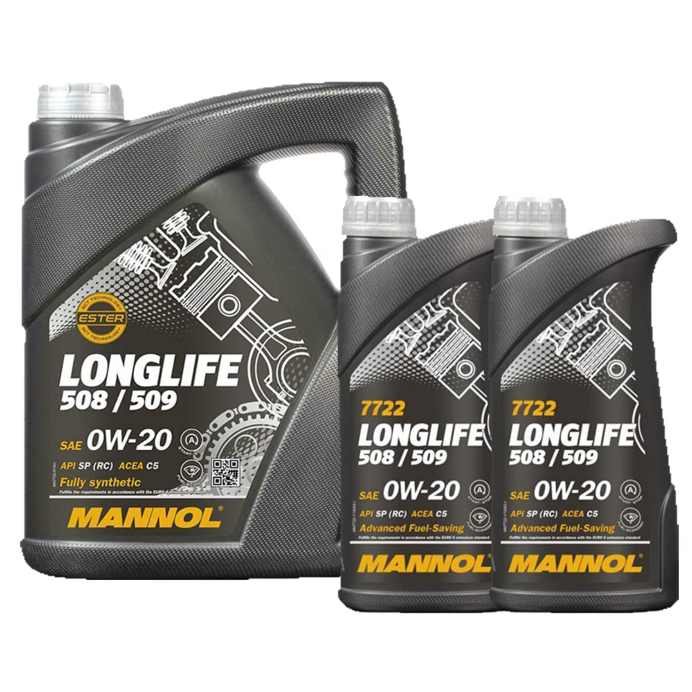 5+2 (7 Liter) MANNOL 7722 O.E.M. Longlife 508/509 0W-20 Motoröl