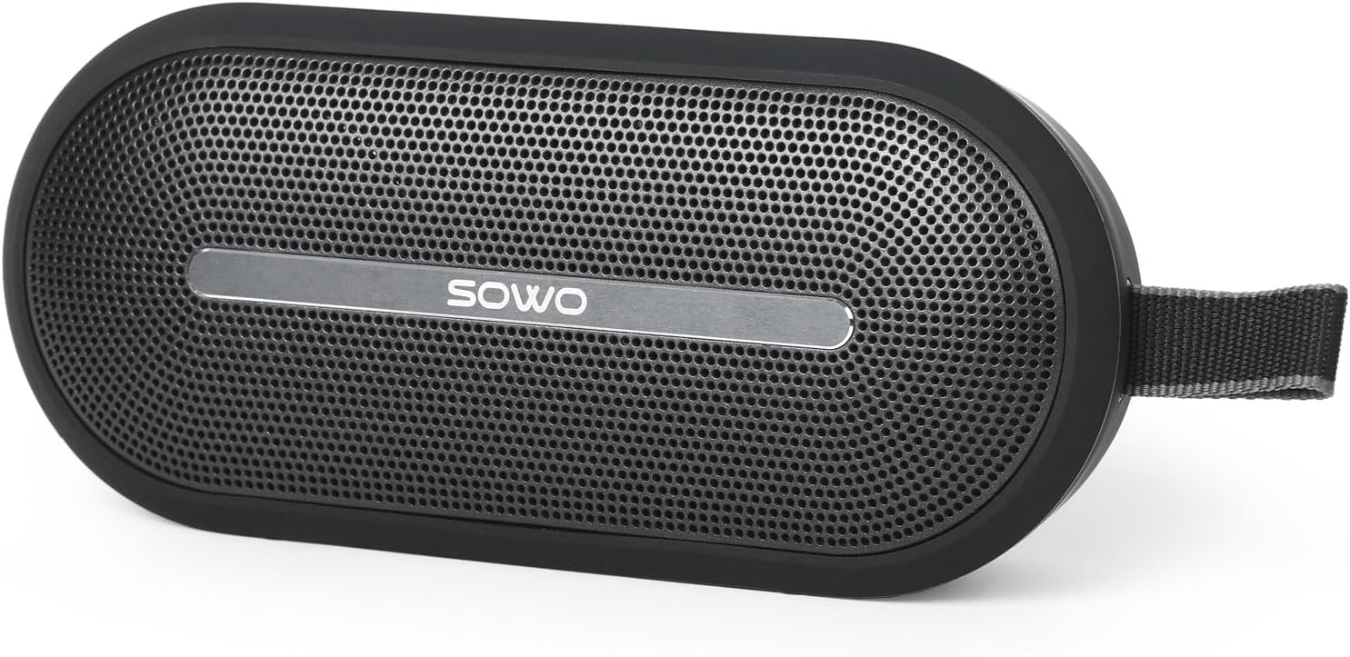 SOWO Portable Bluetooth Speaker with Powerful Bass - Wireless Speaker with Partyboom Technology - 40W, IP67 Waterproof - Stereo Sound for Outdoor, Camping and Travel Use - Black