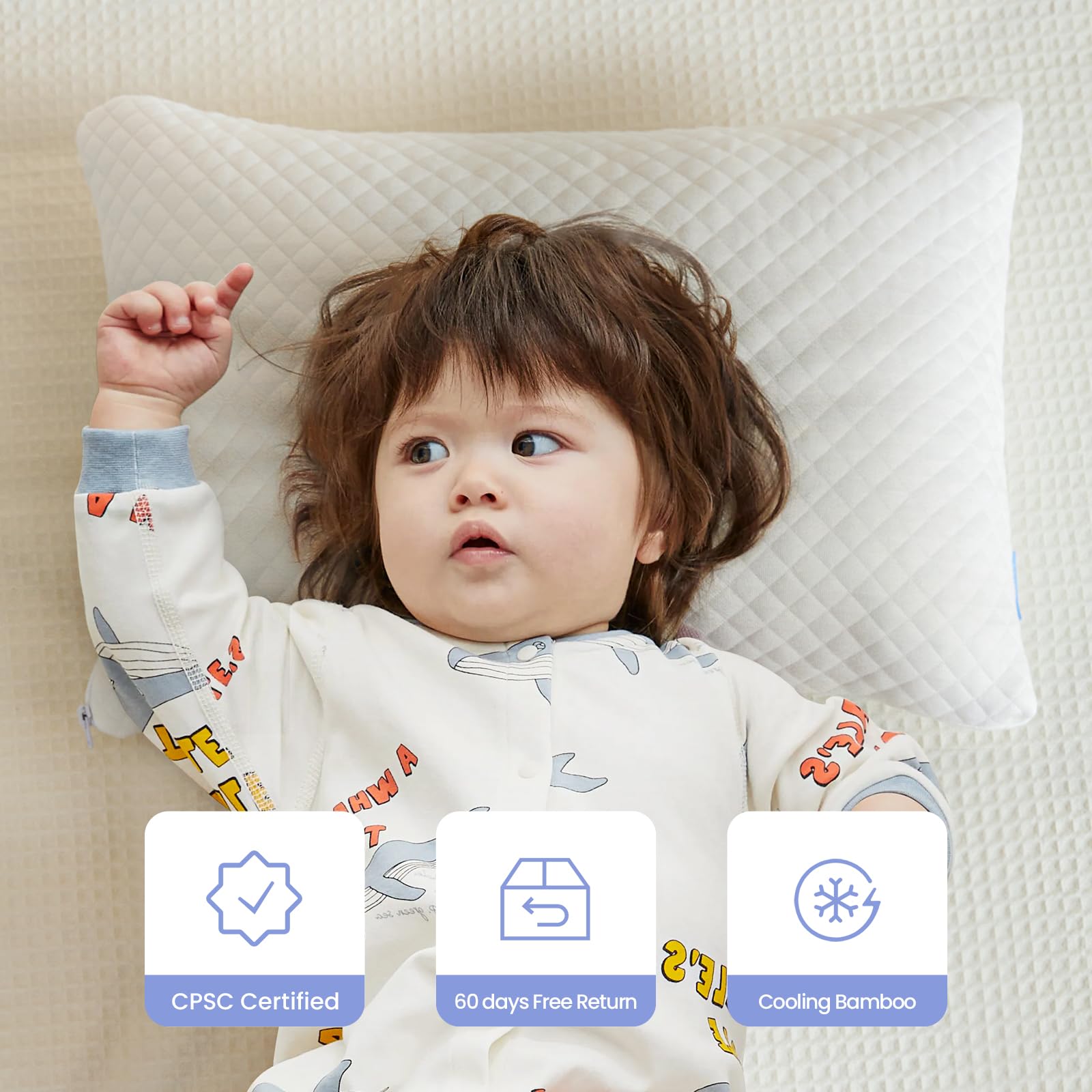 Chucky Doll Memory Foam Toddler Pillow,20X14'' Kids Pillow With