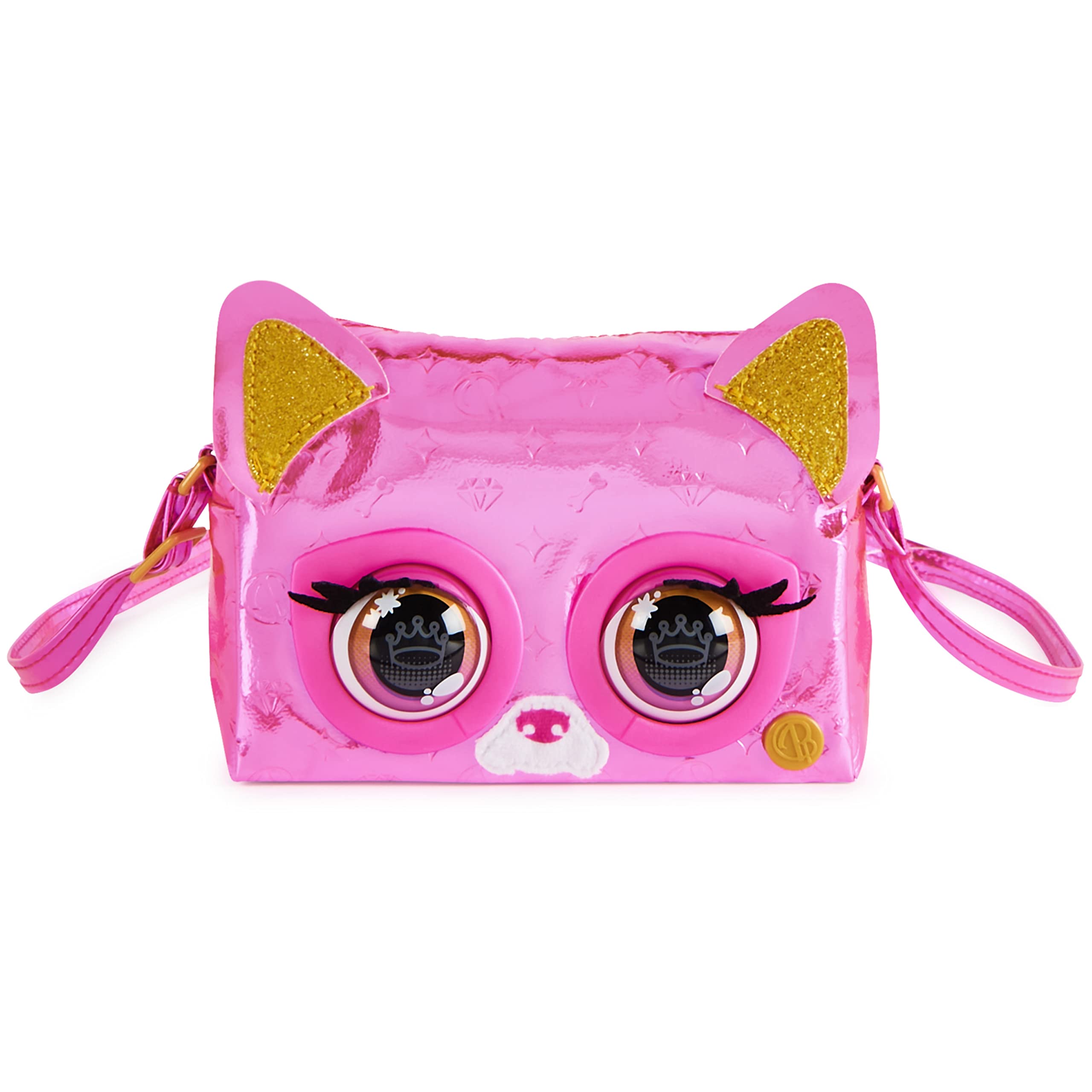 Purse Pets, Metallic Mood, Flashy Frenchie, Animal et Sac à bandoulière interactif avec Plus de 30 Effets sonores et réactions, Jouets pour Filles