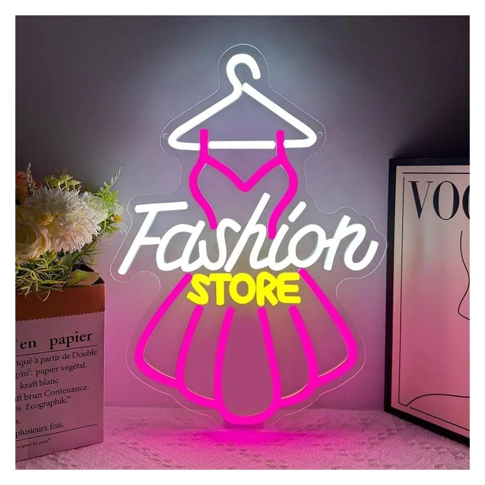 Decoración Lámparas Letrero De Neón Tienda Moda