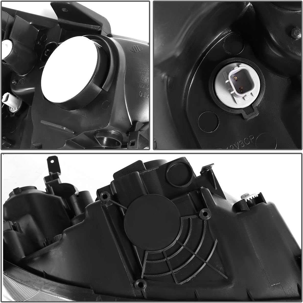 DNA MOTORING HL-OH-HC01-BK-CL1 Headlight Assembly (Driver & Passenger Side)