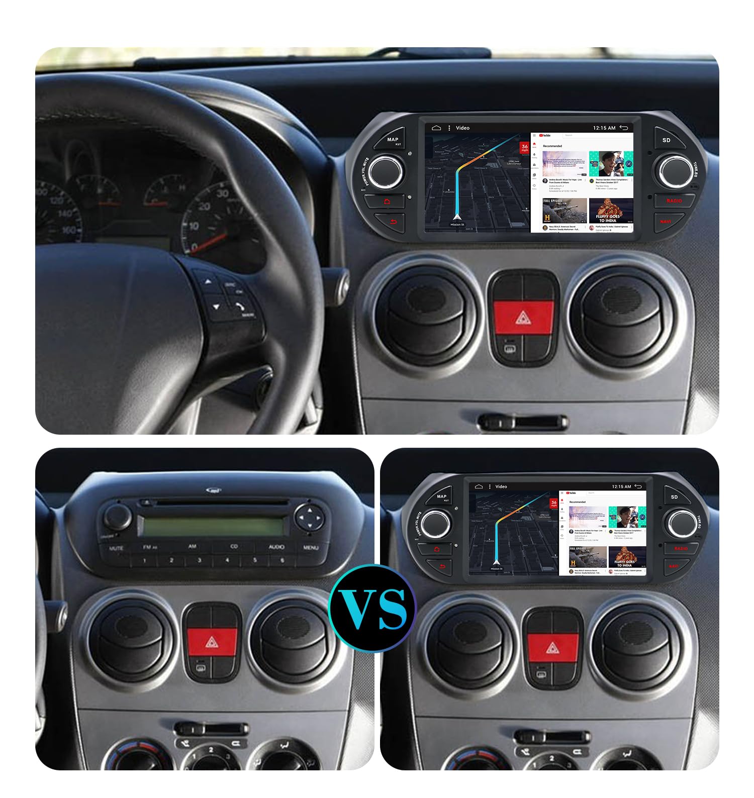 Autoradio Android 14 Per Fiat Fiorino/Qubo/Citroen Nemo/Peugeot Bipper - 2Din Con 2GB/32GB, 4G WiFi, DAB, Bluetooth 5.0, CarPlay E Android Auto - Foto 10