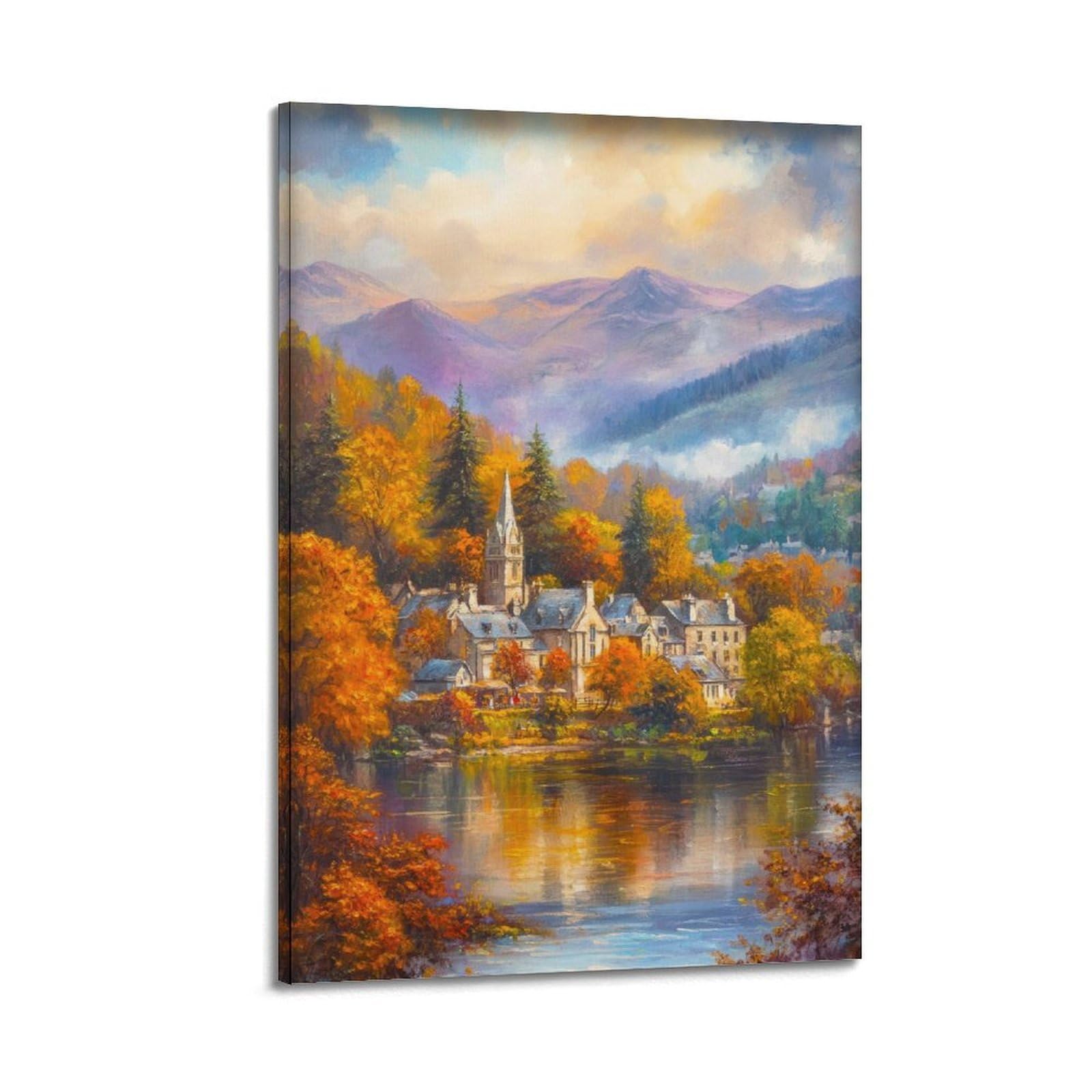 xiaoxiaoshen Ambleside Lake District Travel England Landscape Canvas Poster Wall Art Prints Room Aesthetic Murals Bedroom And Living Decorations 24x36inch(60x90cm)