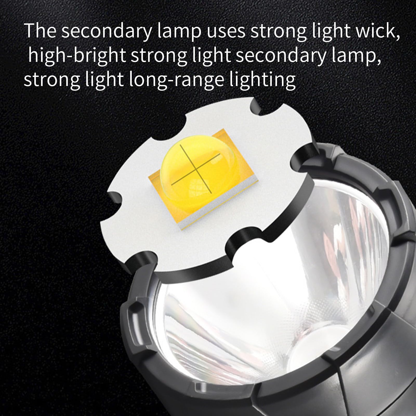 Linterna Solar - Linterna Solar De Supervivencia - Lámpara LED con 5 Modos de Alta Luminosidad SOS para Camping Nocturna Emergencias Aire Libre y Aventuras