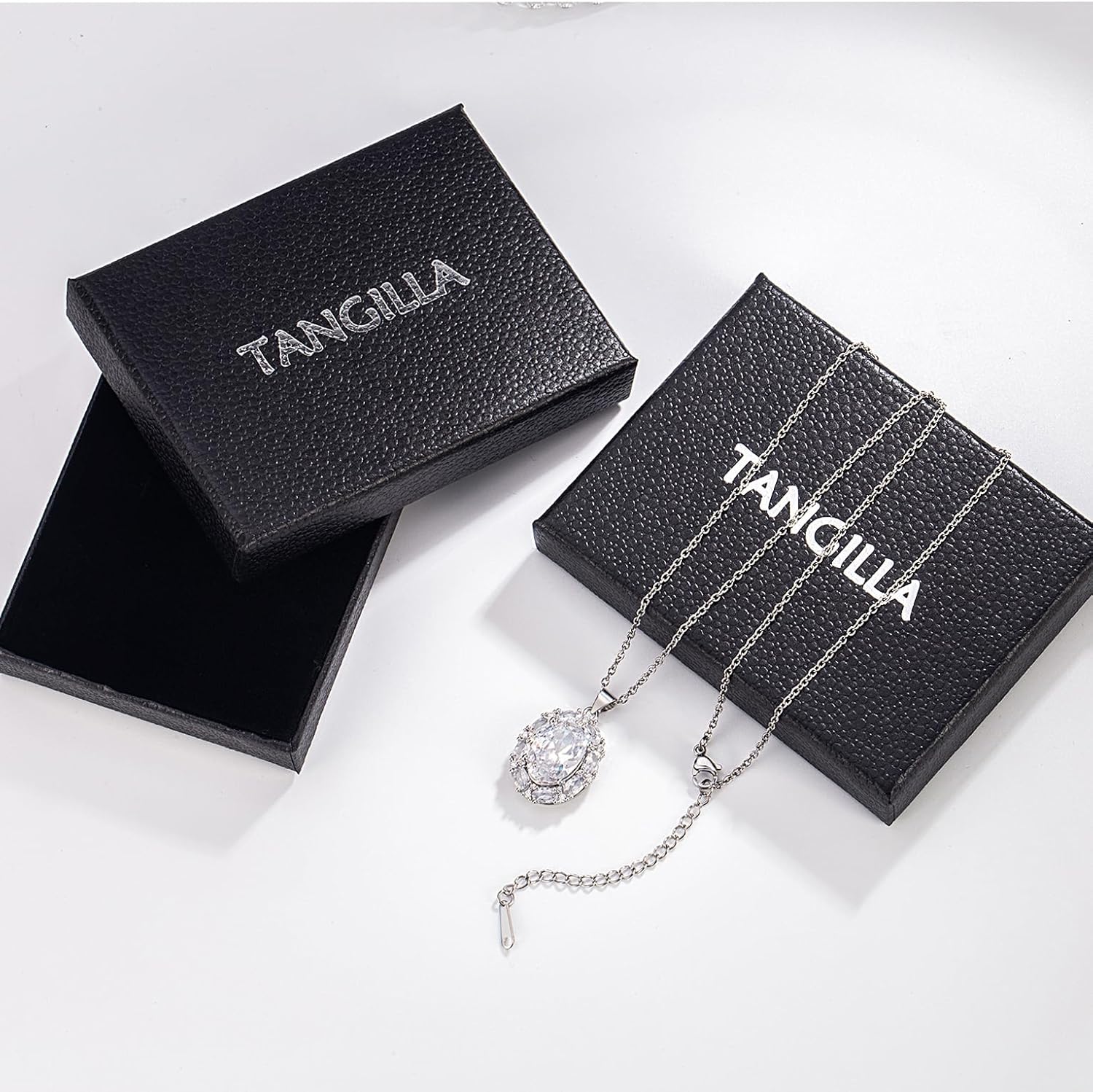 Purple Zirconia Necklace for Women Elegant Cubic Zirconia Pendant Stainless Steel Birthstone Jewelry, 18+2″ Adjustable Chain Dainty Gift for Birthday, Bridesmaids, Anniversary - Image 6