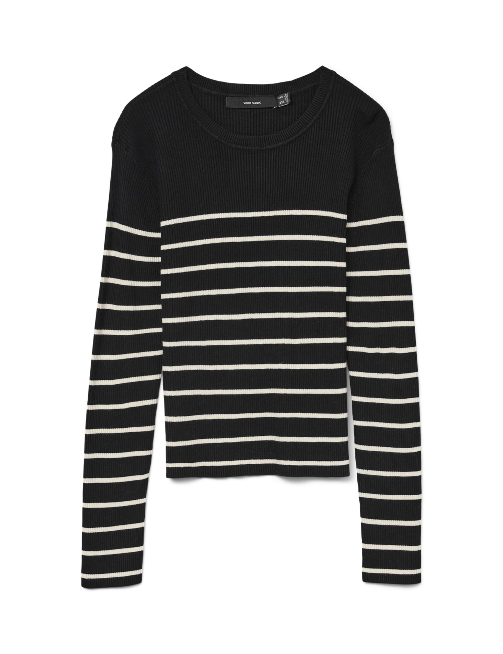 VERO MODA Vmgizelle LS O-Neck Pullover Noos, Black, L