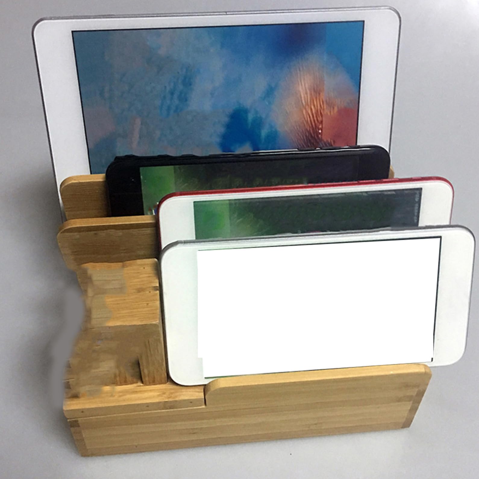 Homoyoyo Support De Chargeur Bois De Bambou pour Montre Support Affichage De Charge pour Montre Connectée Chargeur Pratique Et Élégant